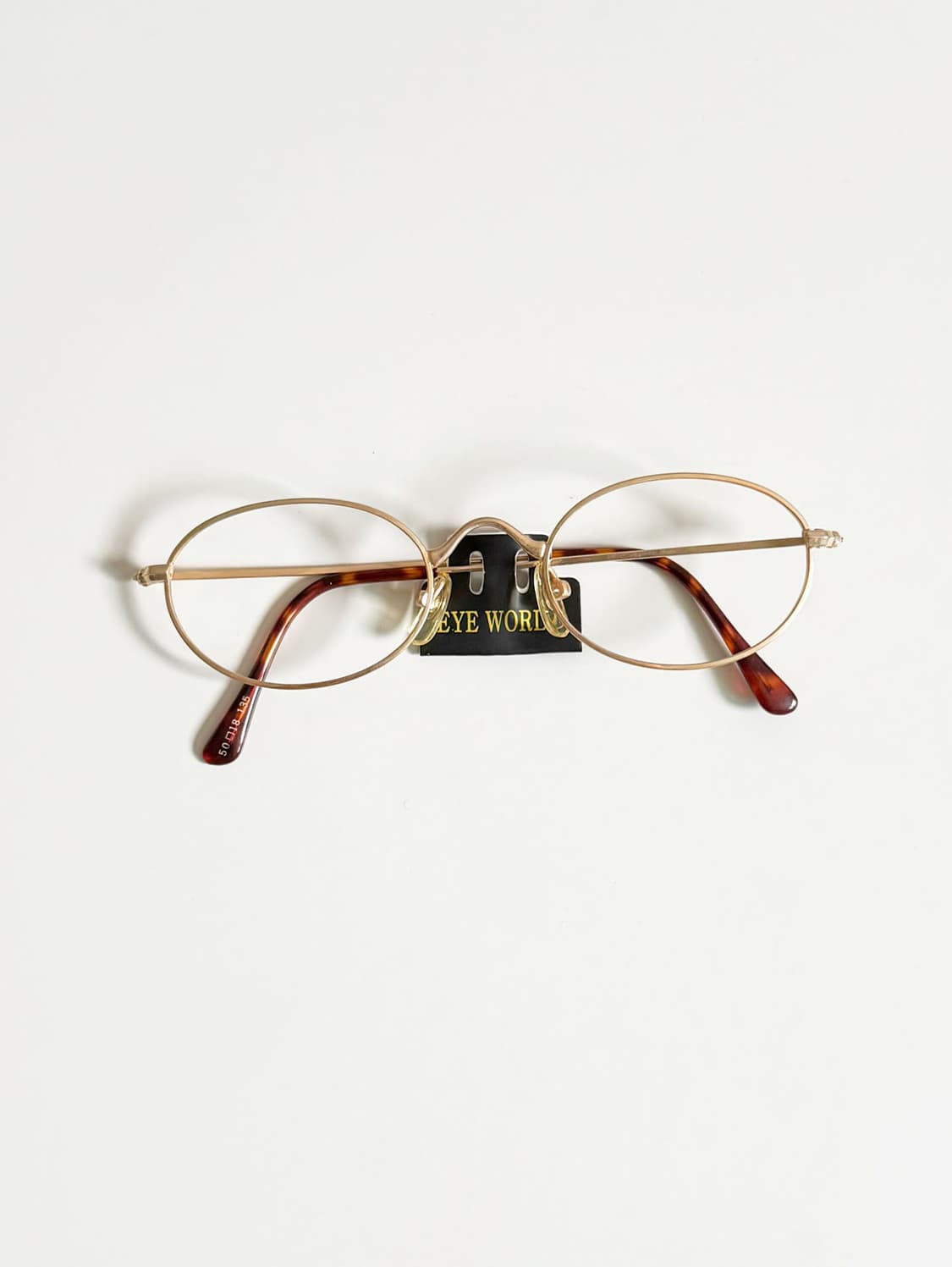 90s EYE WORLD 골드 슬림 오벌 프레임 빈티지 안경 상품이미지2
