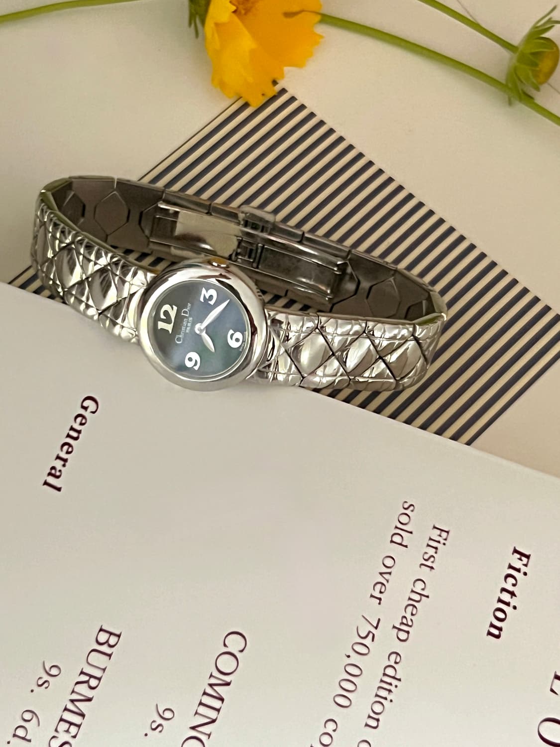 Christian Dior  까나쥬 패턴 브레이슬릿 블랙 다이얼 디올 시 상품이미지4