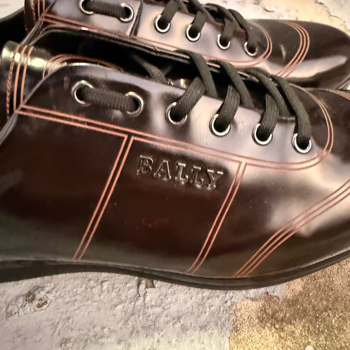 BALLY 로우컷 브라운 레더 스니커즈 상품이미지4