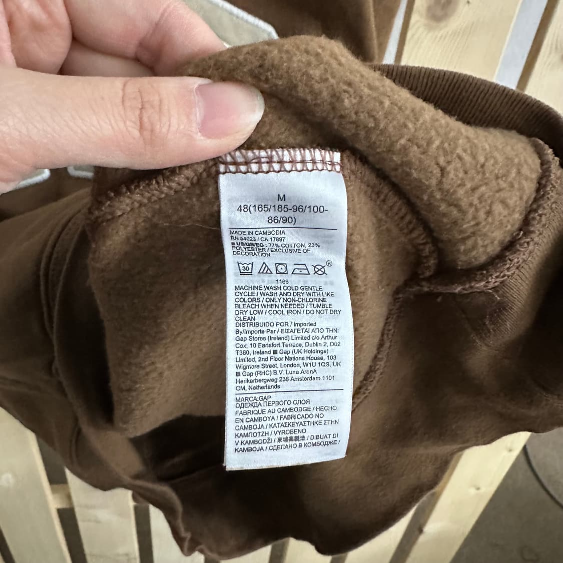(M) GAP 갭 브라운 후드티 상품이미지7