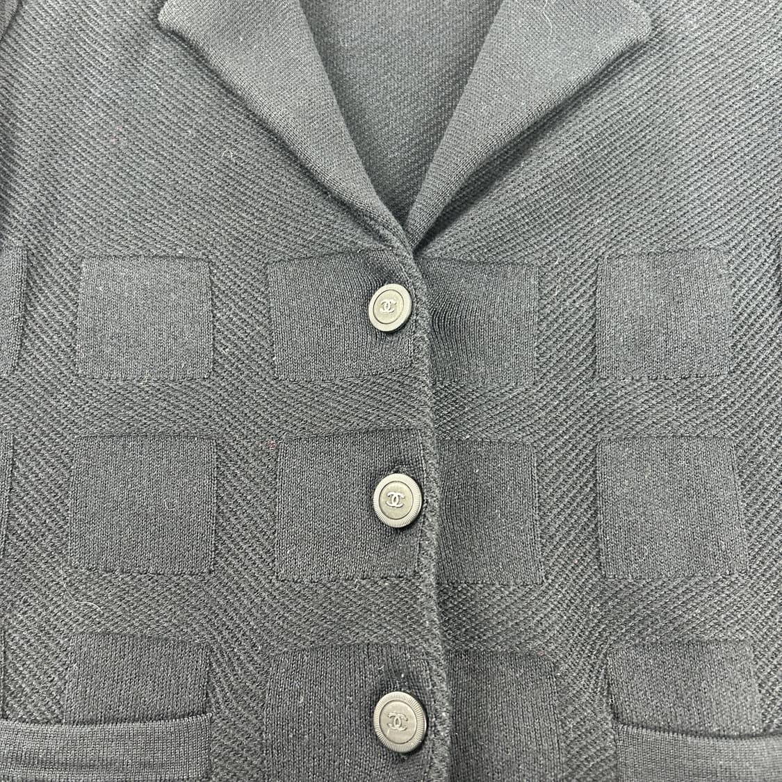 [정품] 샤넬 유니폼 라인 cc버튼 니트 블레이저 & 베스트 네이비 셋업 상품이미지3