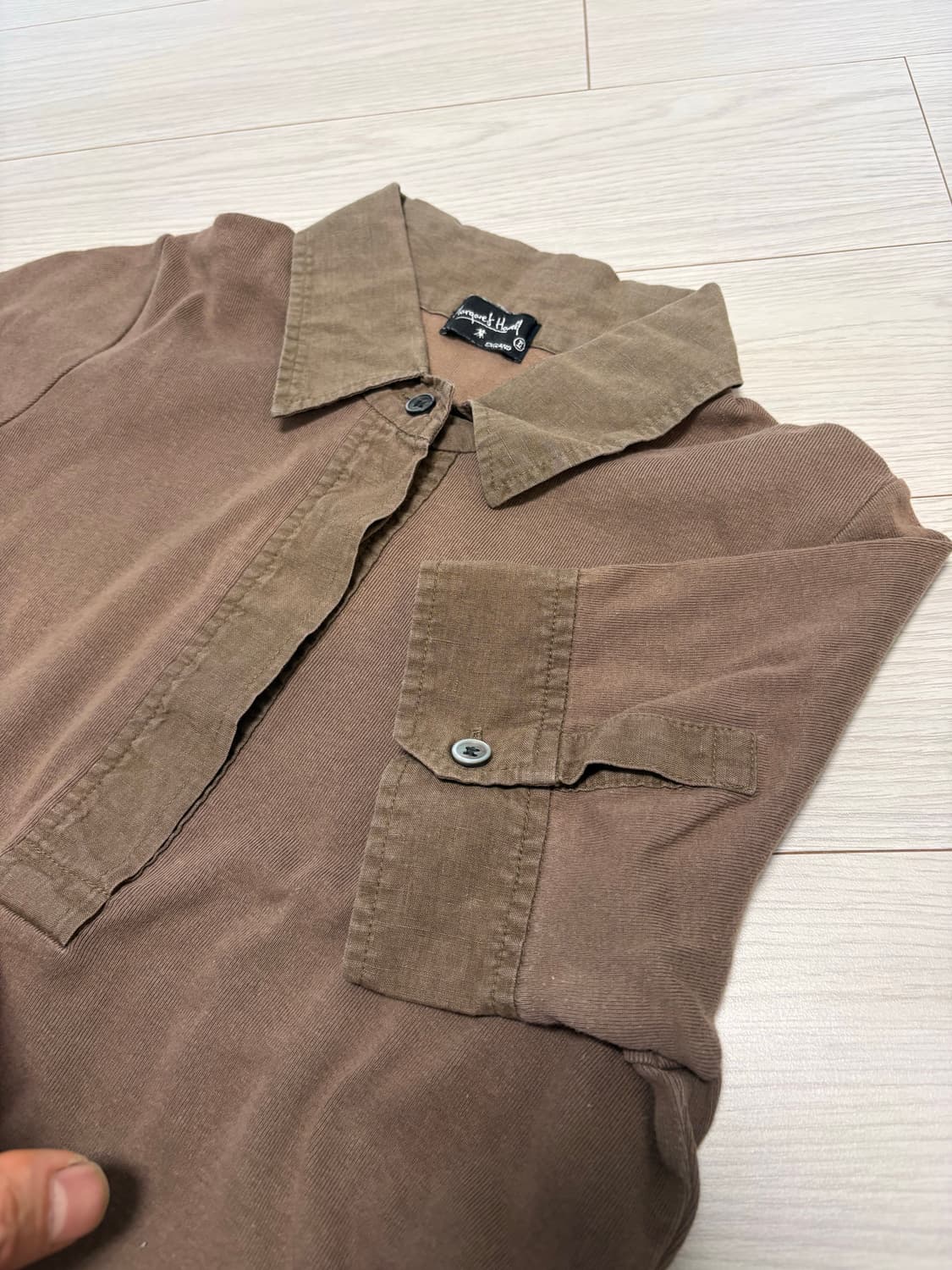 MHL 마가렛호웰 폴로 티셔츠 브라운 상품이미지1