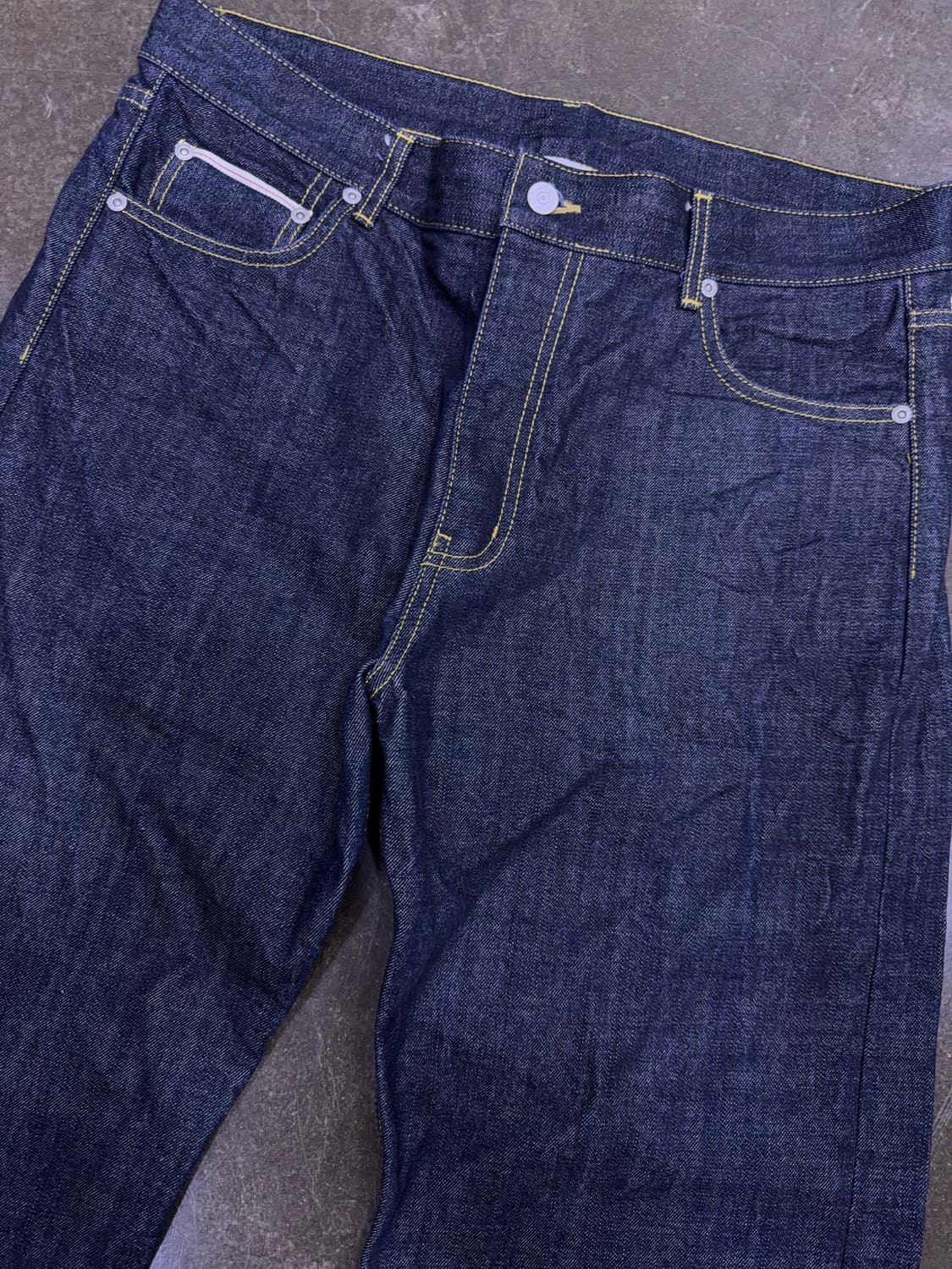 유니폼브릿지 레귤러핏 셀비지진 데님팬츠 딥인디고 XL 상품이미지3