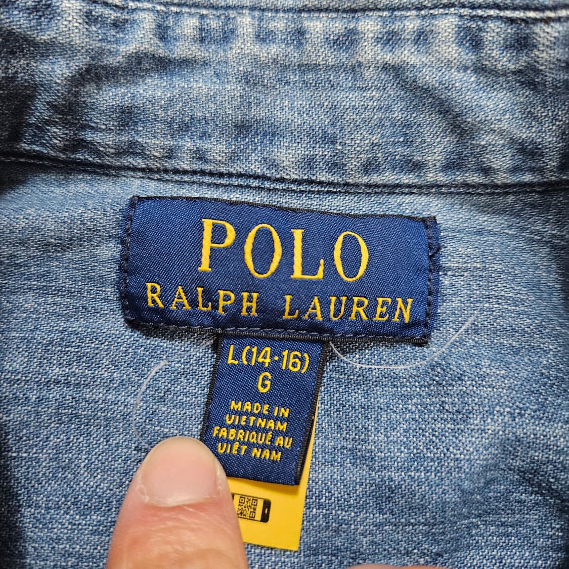 폴로 랄프 로렌 샴브레이 셔츠 L14-16 상품이미지5