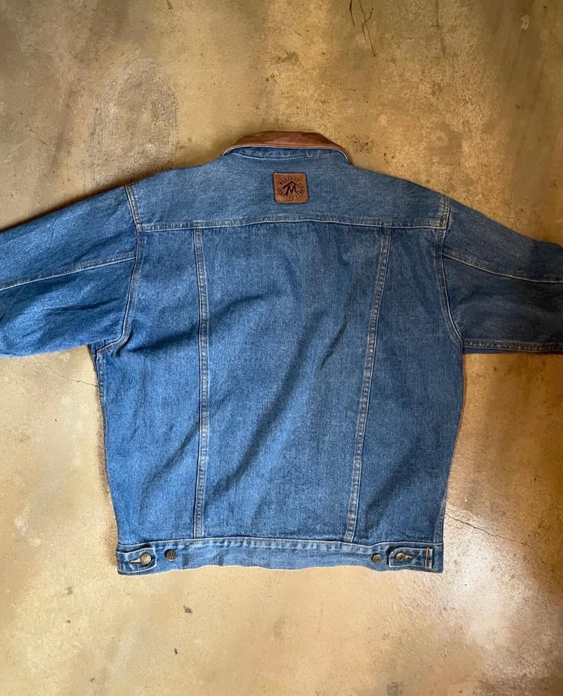 말보로 90s 컨트리 레더 데님 트러커 워크자켓 상품이미지2