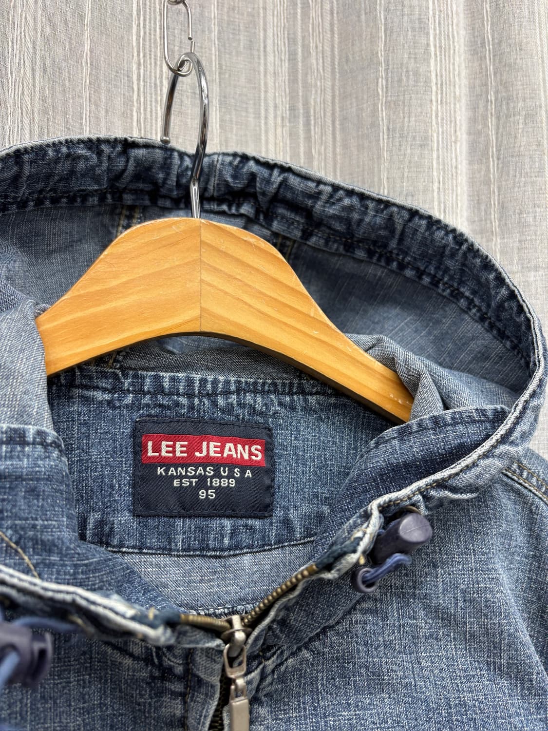 90s LEE USA 리 데님 후드 집업 자켓 상품이미지5
