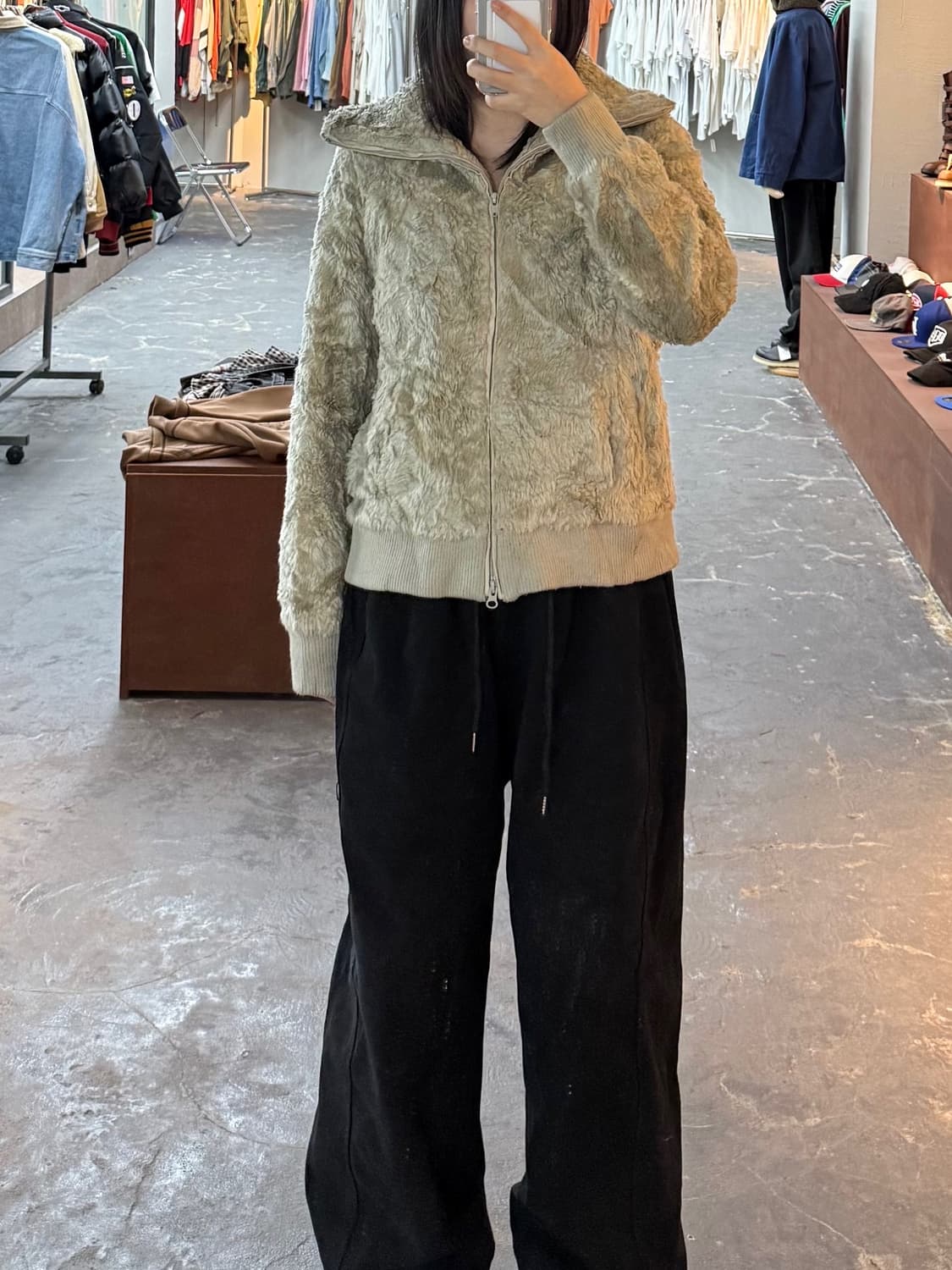 일본 빈티지 퍼 집업 투웨이 자켓 H1324 상품이미지1