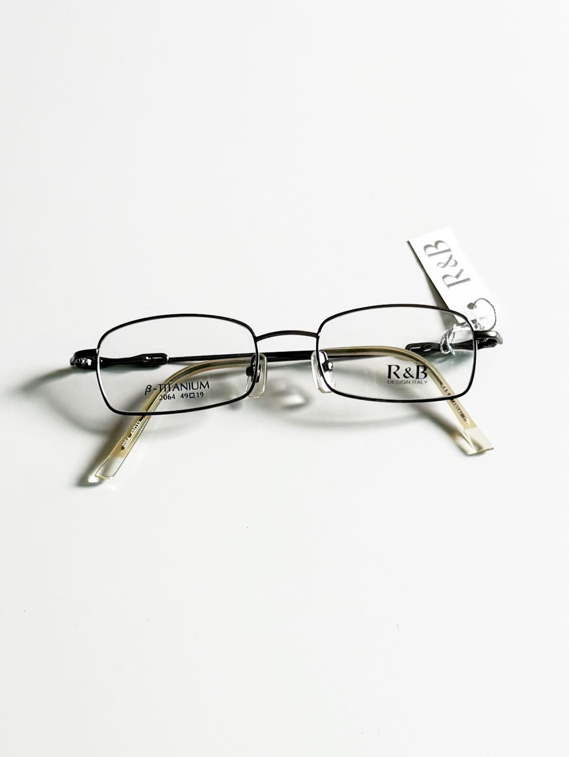R&B EYEWEAR 다크실버 베타 티늄 슬림 스퀘어 빈티지 안경 상품이미지2