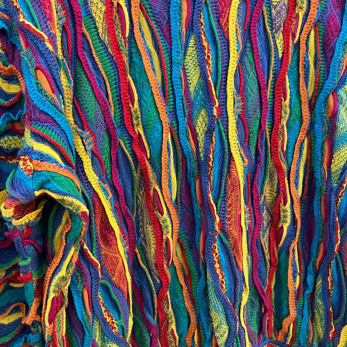 쿠지 멀티컬러 3D 케이블 니트 스웨터 S 상품이미지4