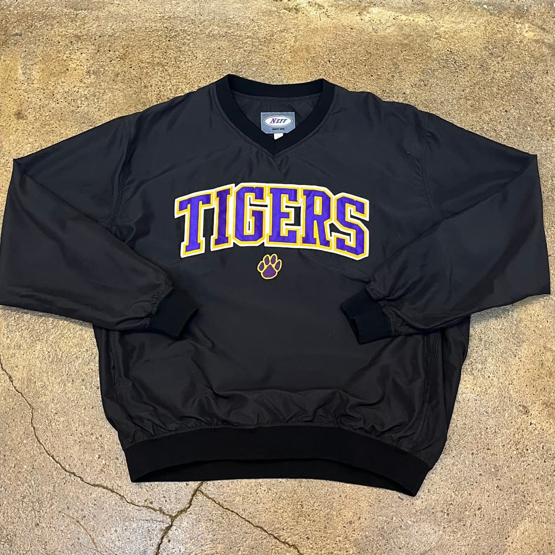 레어 미국 빈티지 네프 타이거스 풀오버 바람막이 상품이미지2