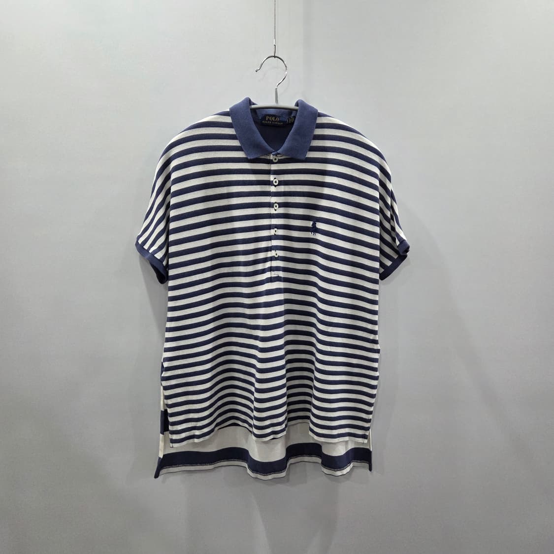 폴로랄프로렌 우먼 코튼 카라 스트라이프 반팔티 S  상품이미지1