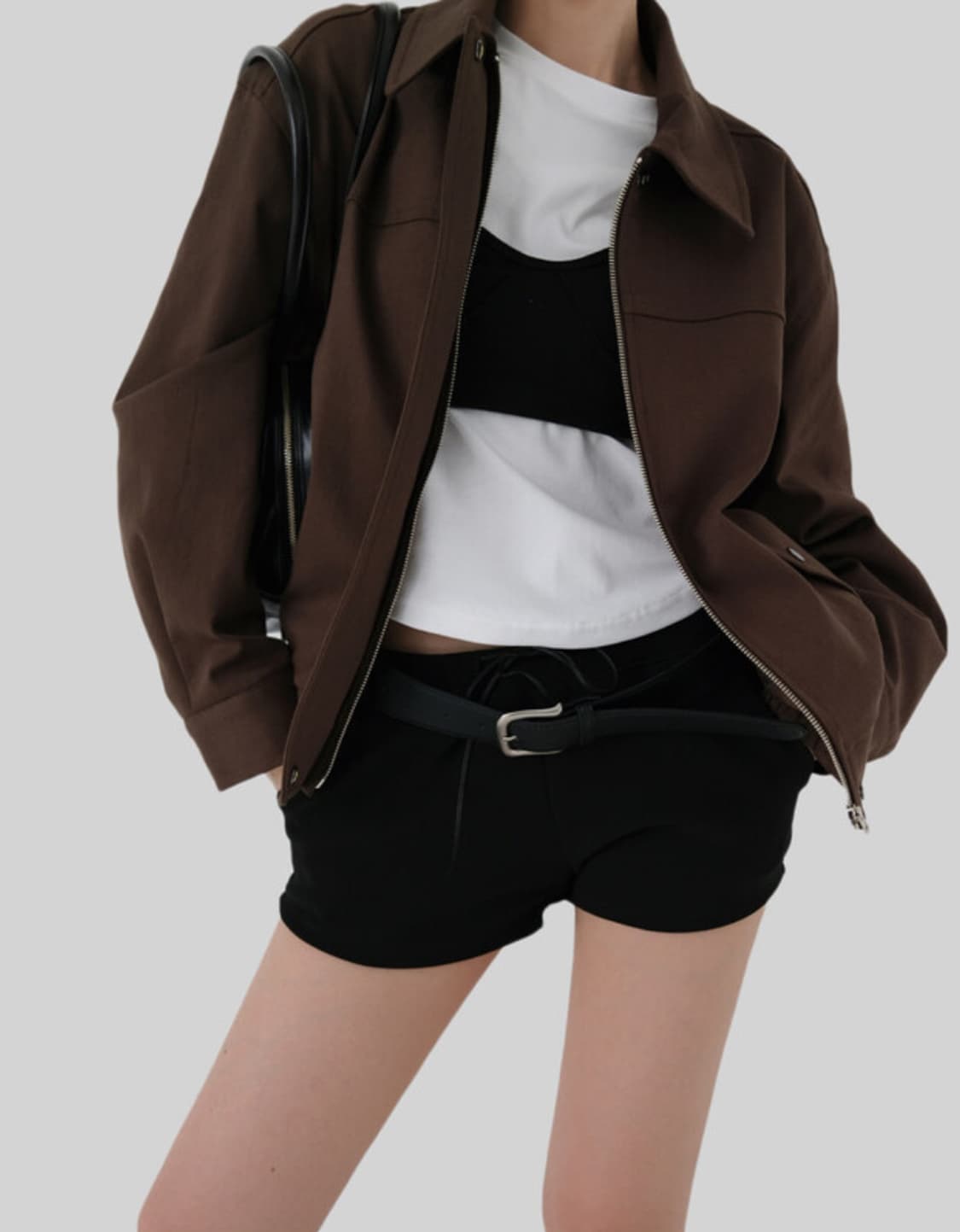 (택O) 어텀 브레드점퍼 블루종 (브라운) 상품이미지3