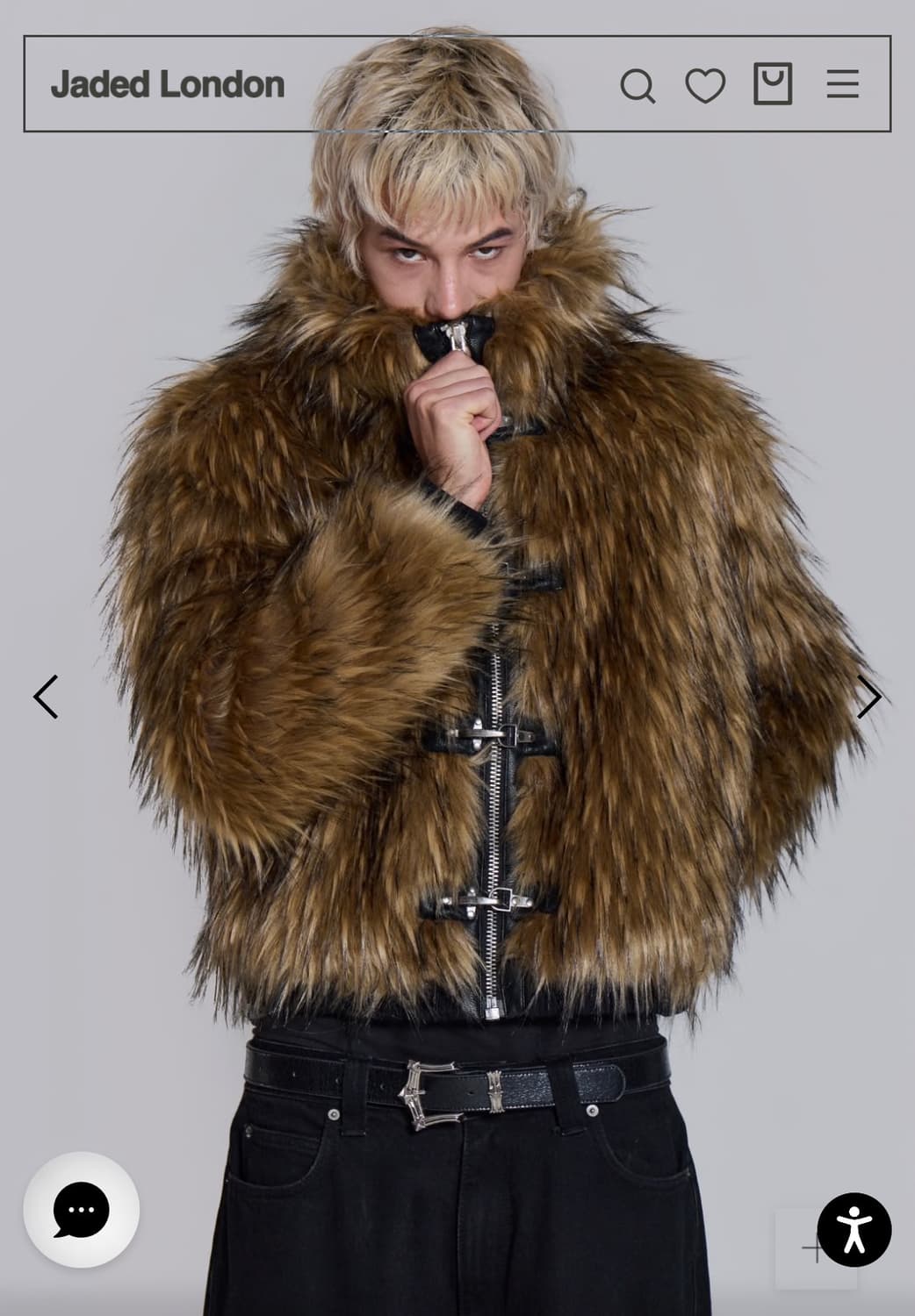 Jaded London 제이디드런던 블론드 멘도자 퍼 자켓 S 상품이미지2