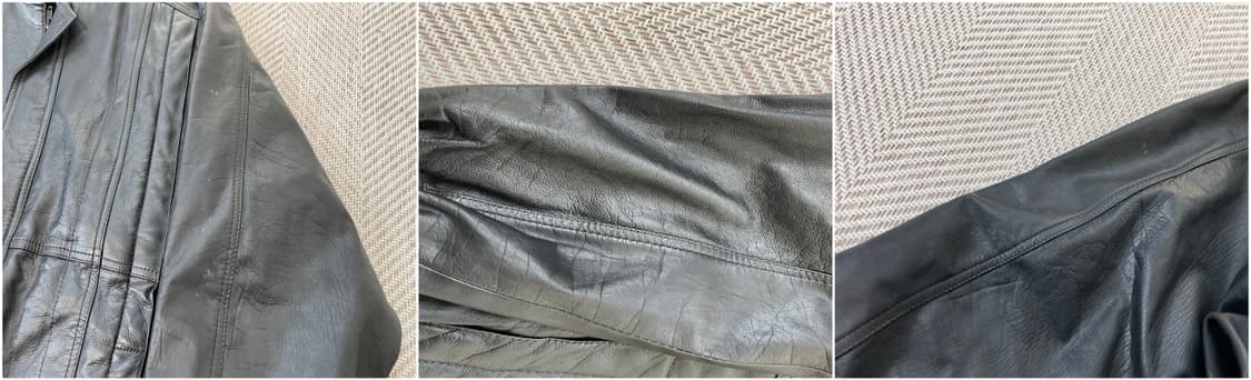 빈티지  봄버 블루종 레더 자켓 J03928 상품이미지10