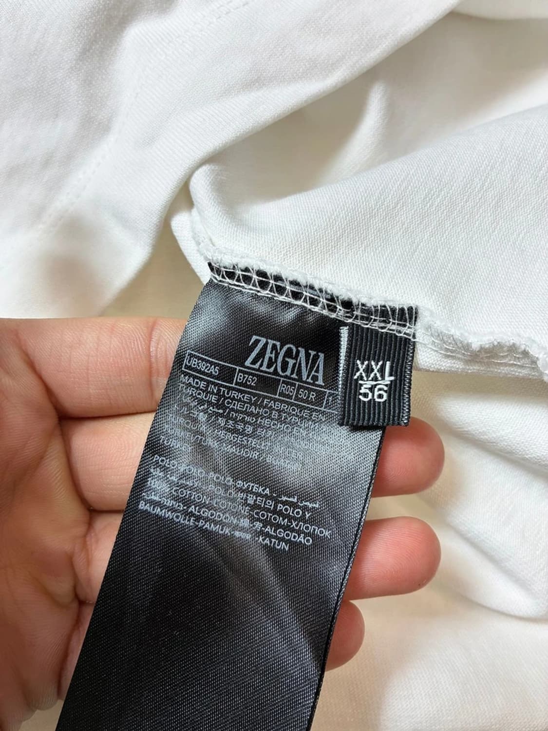 제냐 ZEGNA 화이트 크루넥 반팔 티셔츠 PN9030 상품이미지8