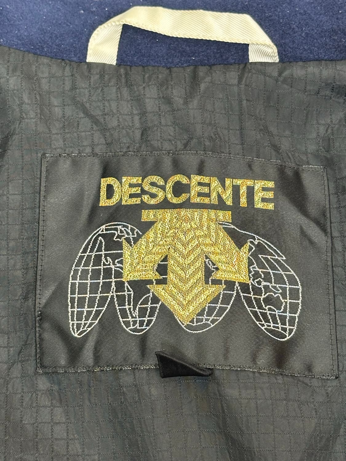 데상트 일본판 블루 화이트 올드스쿨 보더 스키 자켓 패딩 L 상품이미지7