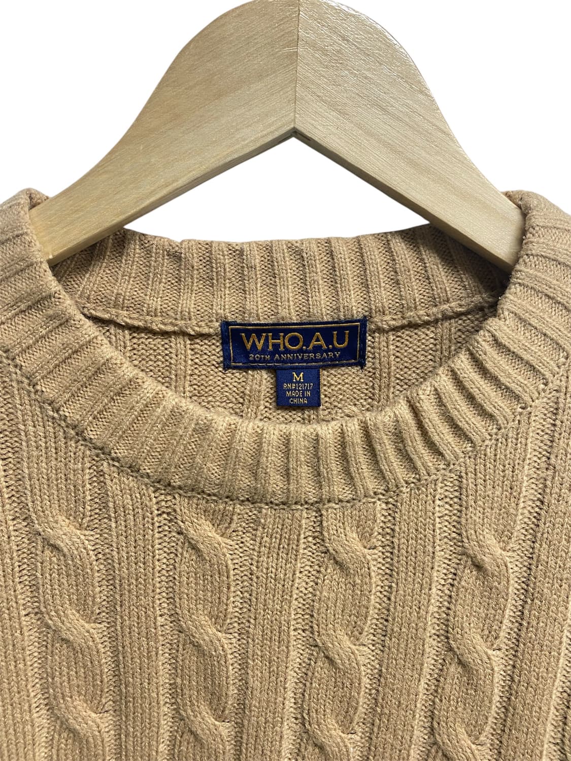 후아유 WHO.A.U 케이블 니트 스웨터 M 상품이미지4