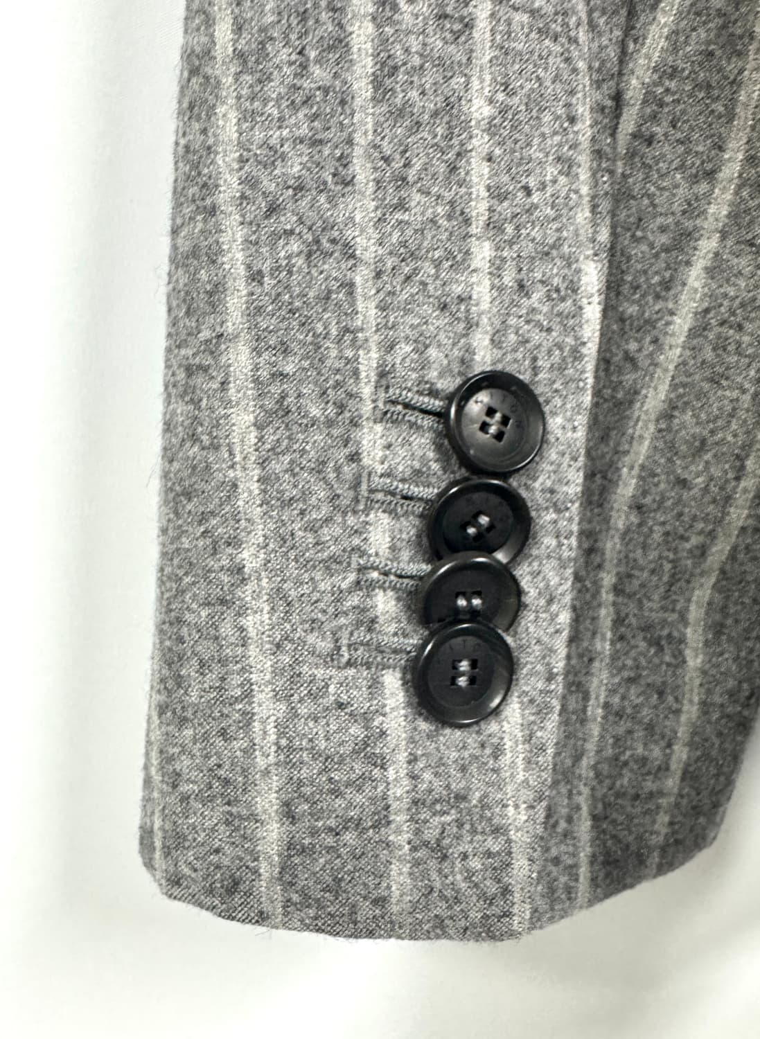 KITON 키톤 여성 원버튼 그레이 스트라이프 울 자켓 42 상품이미지4