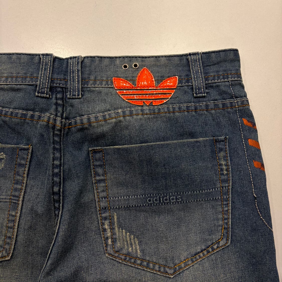 [34] 디젤 x 아디다스 오렌지 스티치 데님 팬츠 청바지 D452 상품이미지3