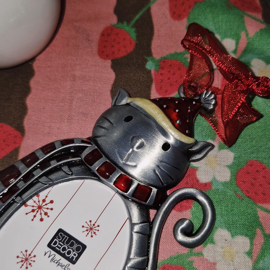 미국 미카엘스 실버 고양이 크리스마스 액자 상품이미지8