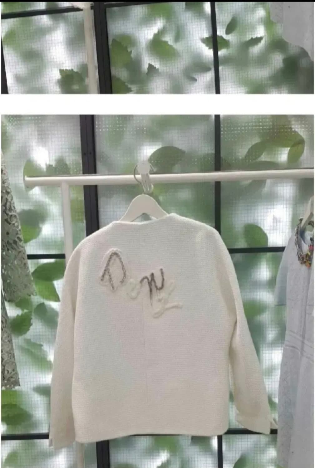 Dewl 듀엘 화이트 뒷보석 페블럼자켓 상품이미지2