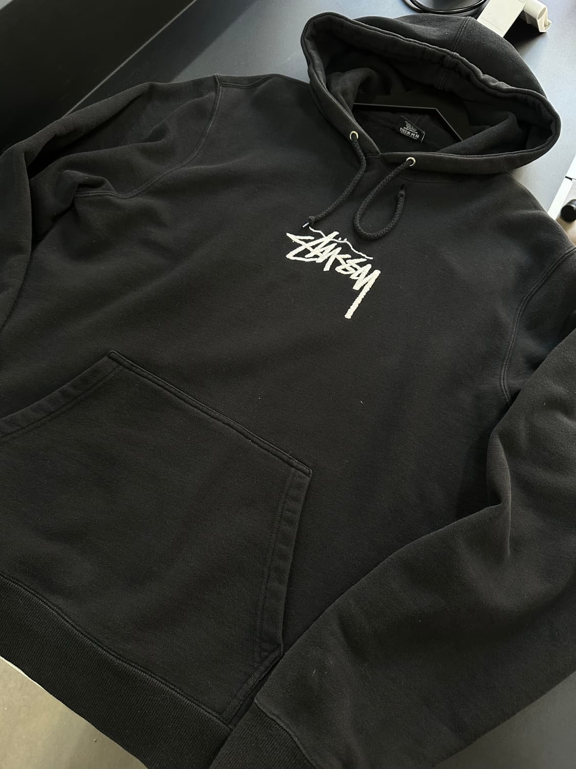 스투시 스탁로고 후드티 블랙 상품이미지6