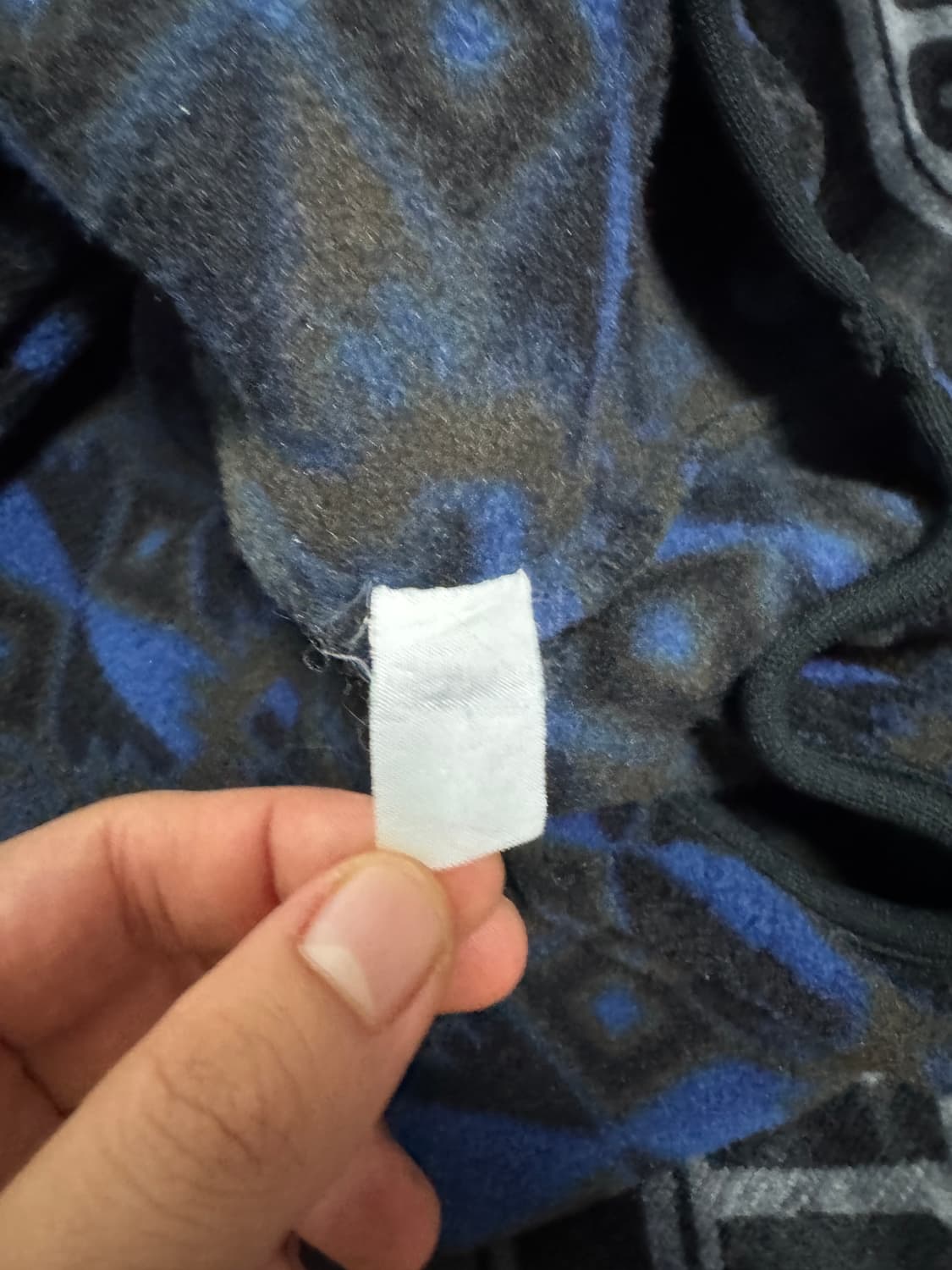 컬럼비아 아즈텍 프린트 트리발 패턴 쿼터 집 플리스 블루 앤 블랙 상품이미지6