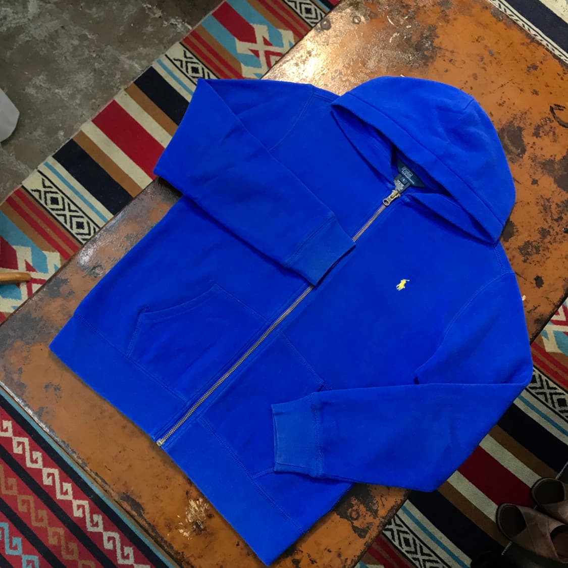 폴로랄프로렌 블루 기모 후드집업 여성 55 66 사이즈 상품이미지2