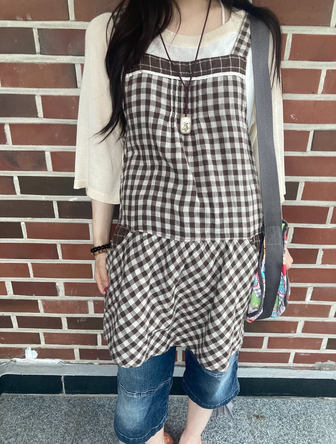 브라운 코지 모리걸 빈티지 코디세트 3pcs 상품이미지6