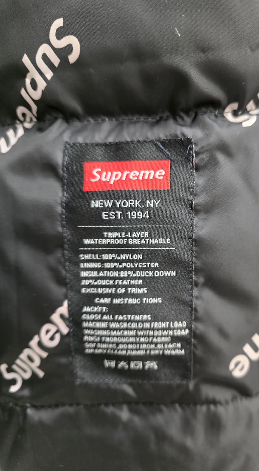 슈프림 트리플 레이어 방수통기성 덕다운 패딩자켓.   싸이즈 95 M.  상품이미지6