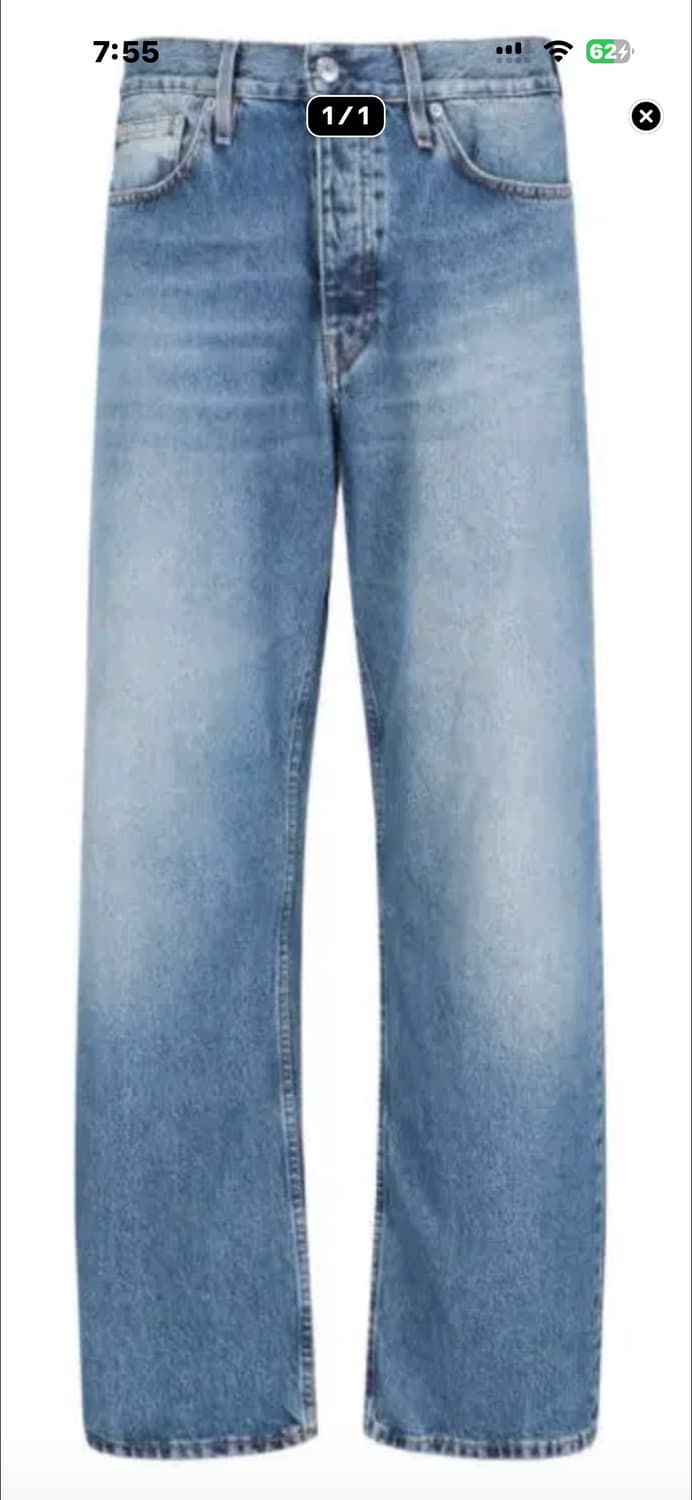 구매) 선플라워 루즈핏 데님 미드블루 29,30 상품이미지1