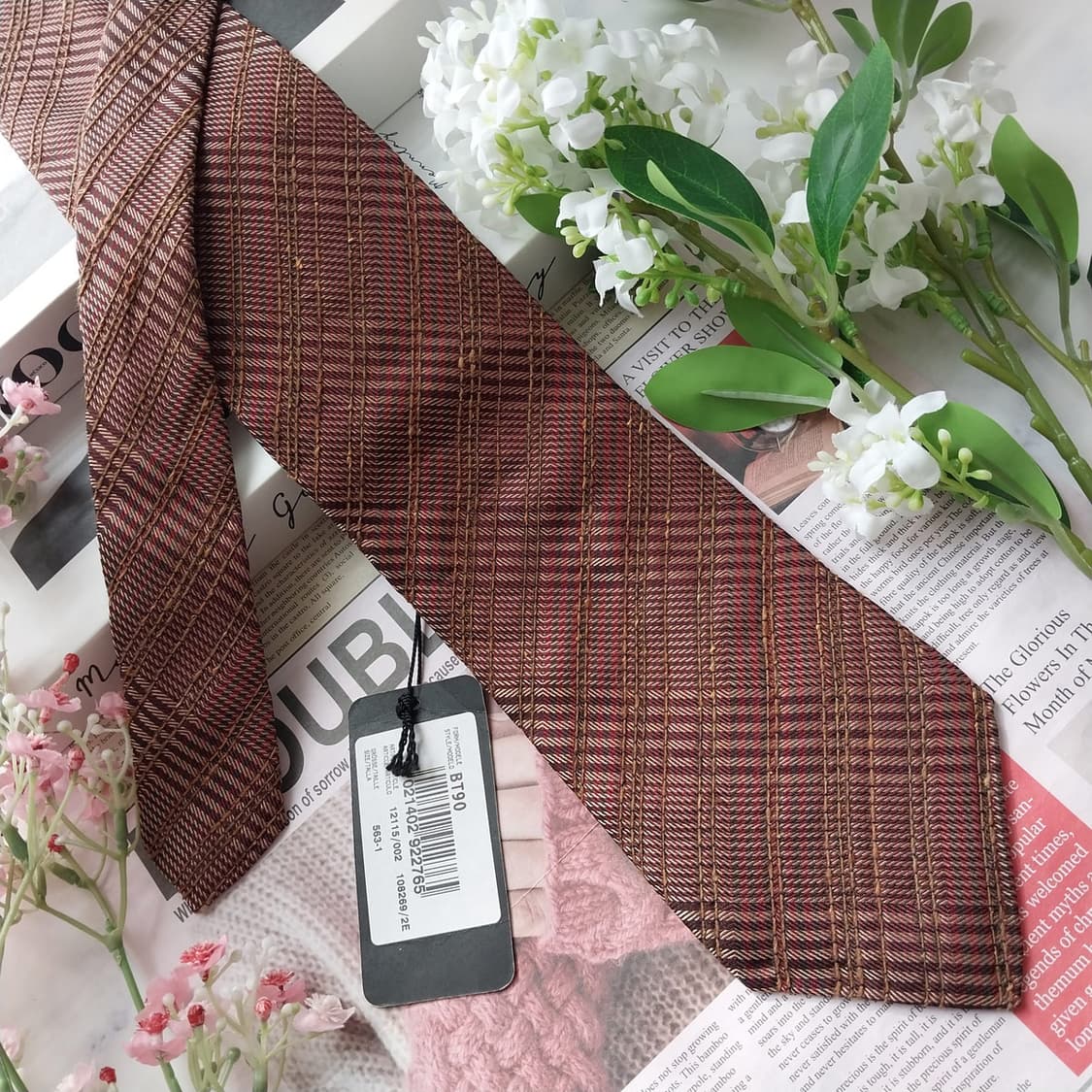 HUGO BOSS 휴고 보스 넥타이 브라운 K2237 새제품 상품이미지2