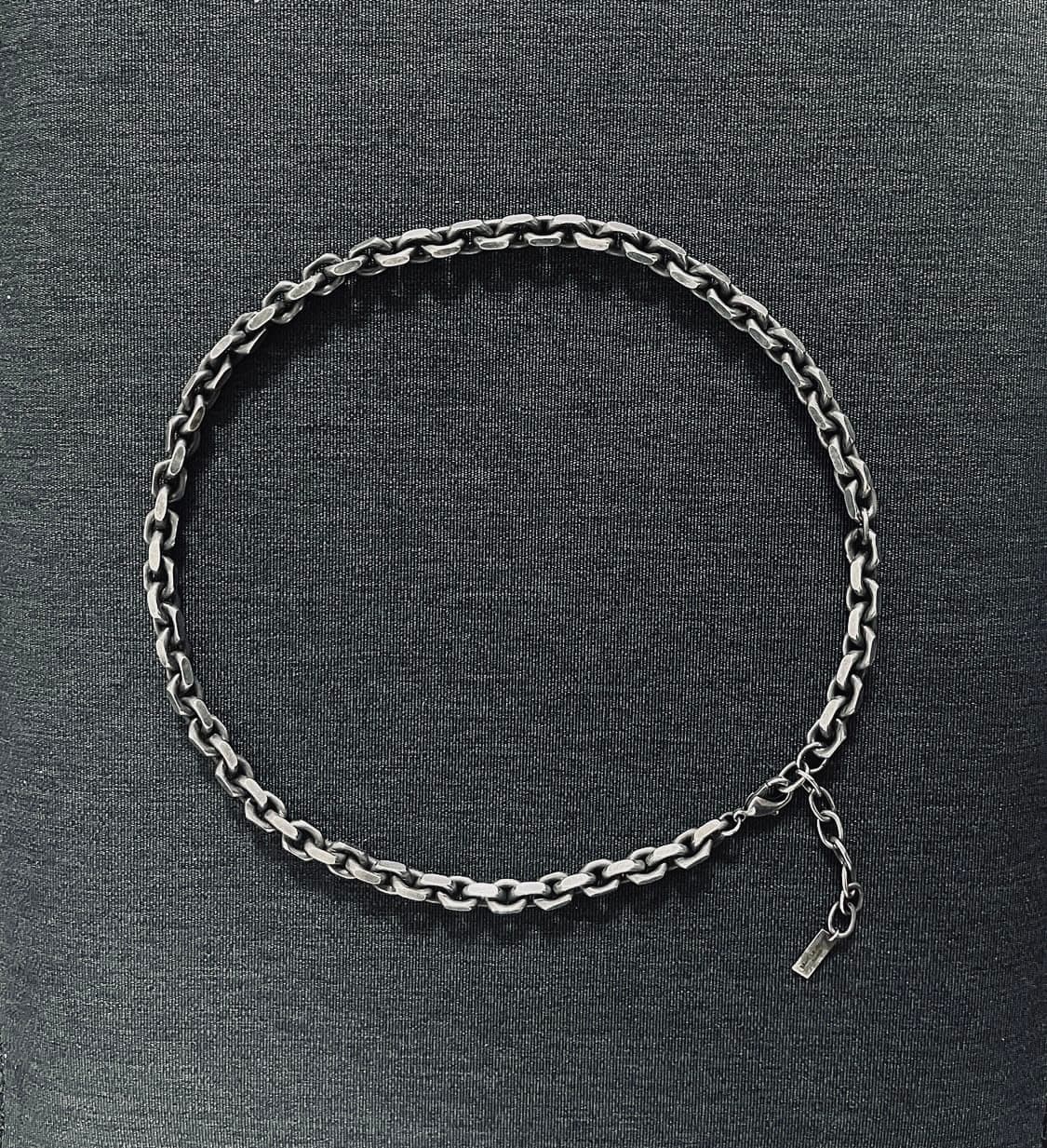 생로랑 실버 볼드 체인 목걸이 상품이미지2