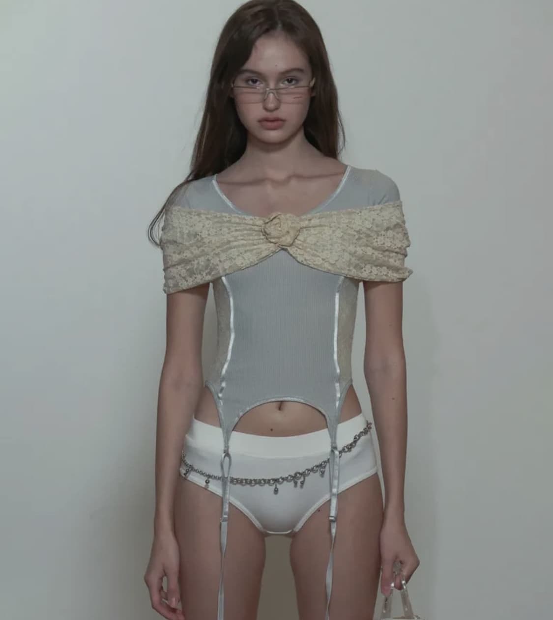 스컬프터 코르셋 유넥 티 corset u neck tee 상품이미지1
