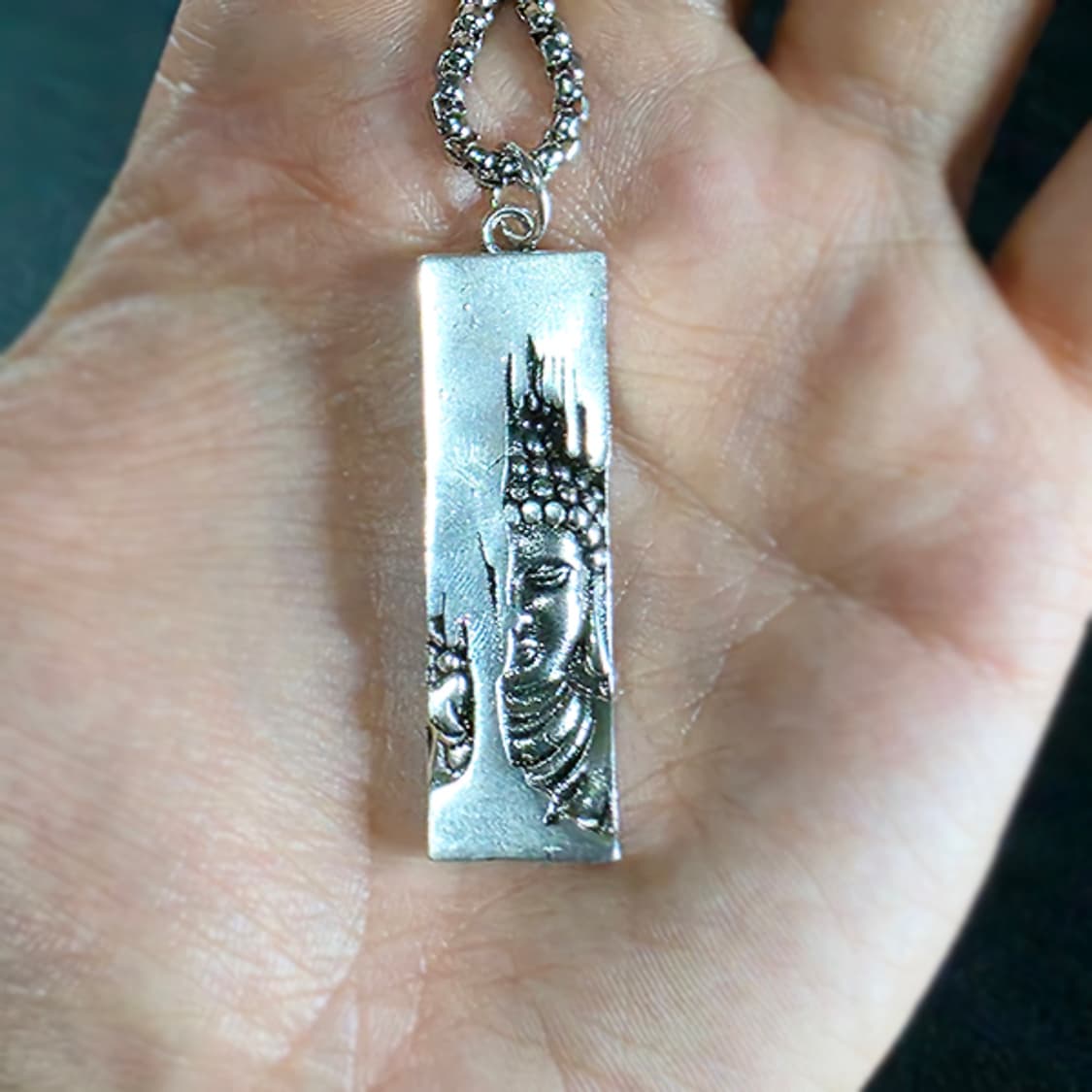 샤카무니 백동 펜던트 엔틱 부처님 석가모니 불교 남자 목걸이 상품이미지6