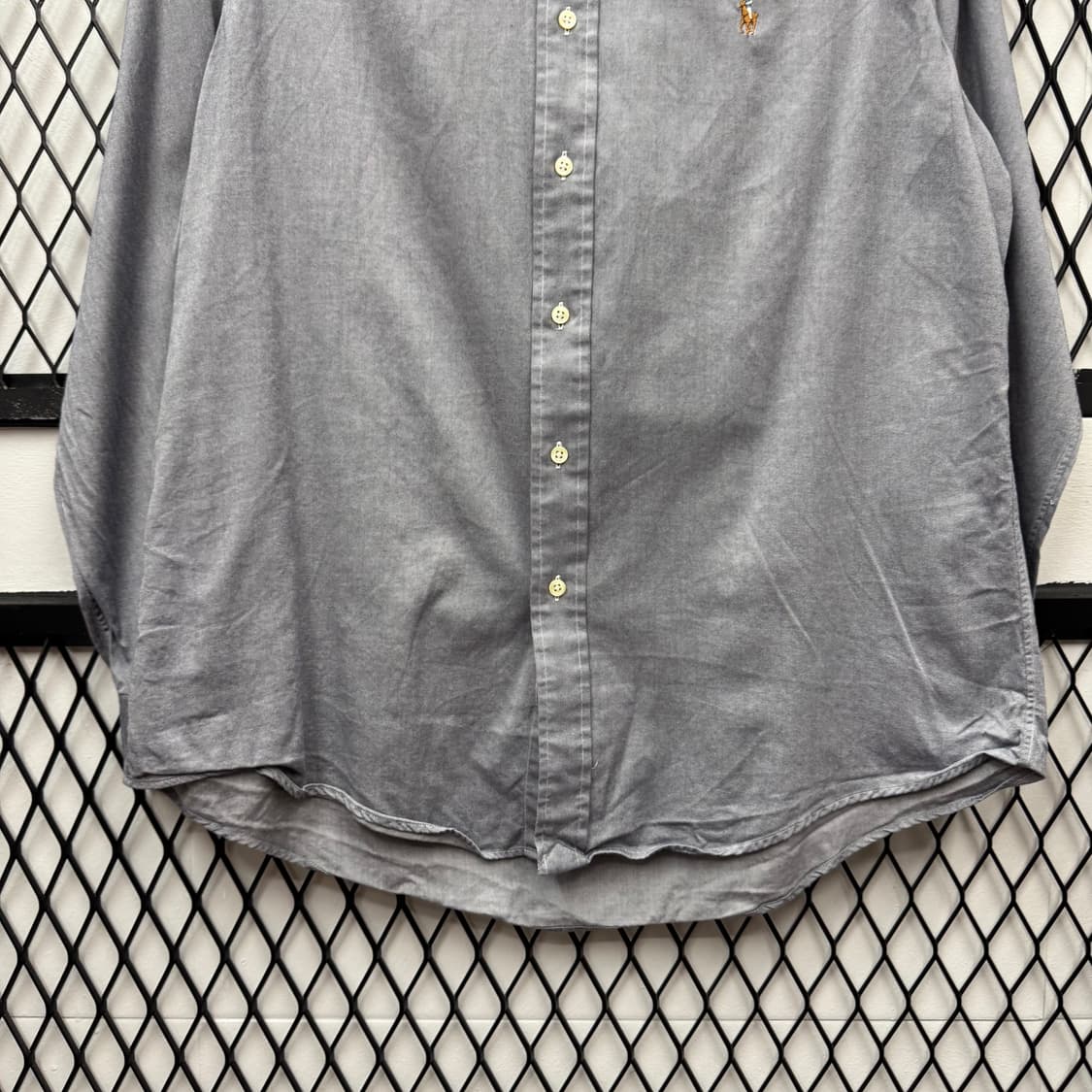 폴로 랄프로렌 솔리드 긴팔 셔츠 멀티포니 포인트 그레이 상품이미지4