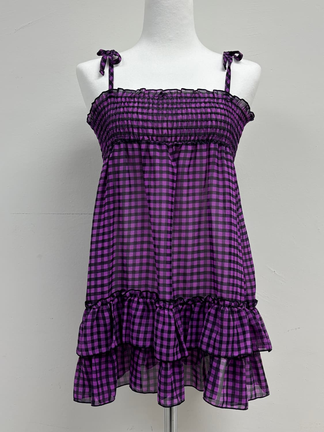 빈티지 펑크 키치 슬리브리스 스커트 상품이미지1