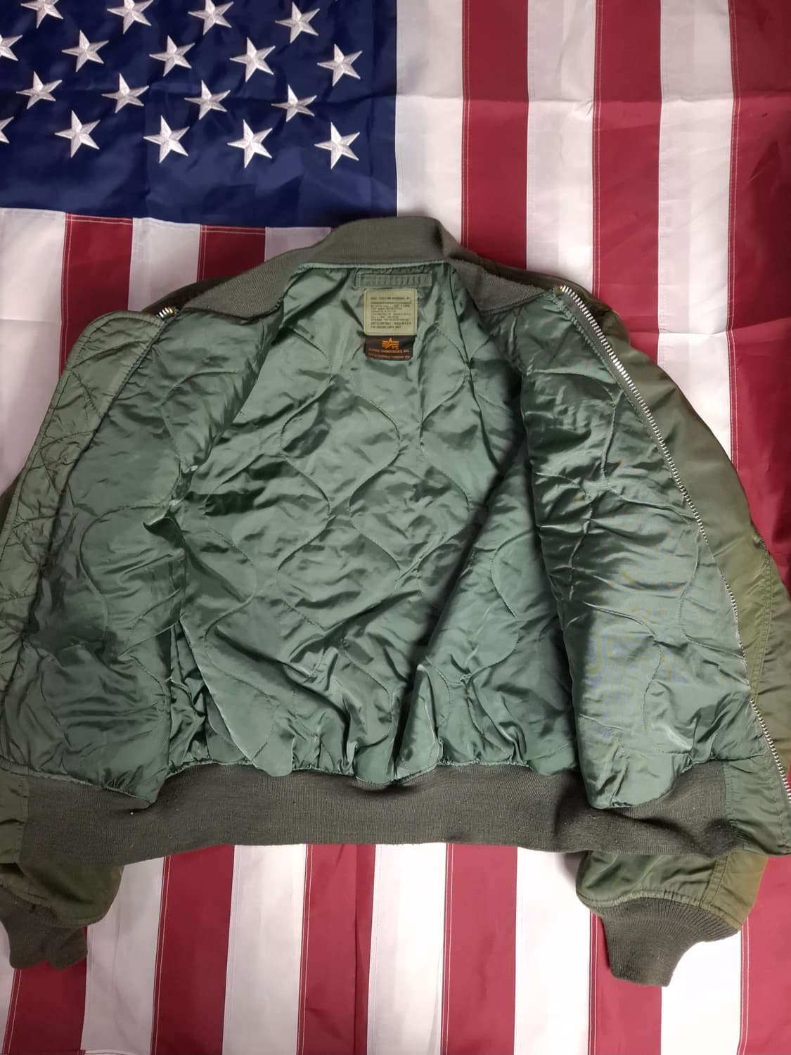 오리지날 미국제조 알파사 미공군 민수용 MA-1 항공자켓 상품이미지6