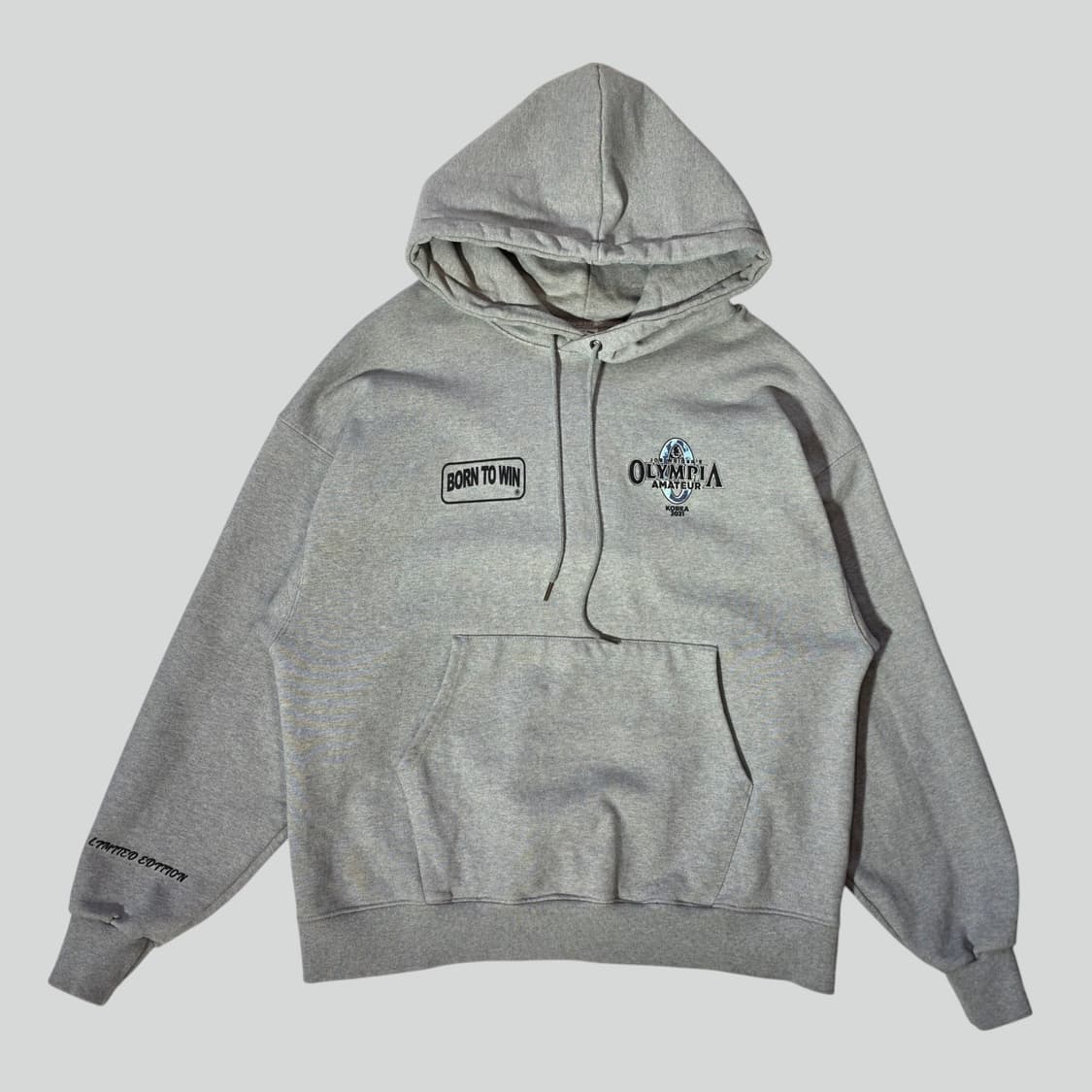 [1]본투윈 올림피아 한정판 후드티 그레이 상품이미지1