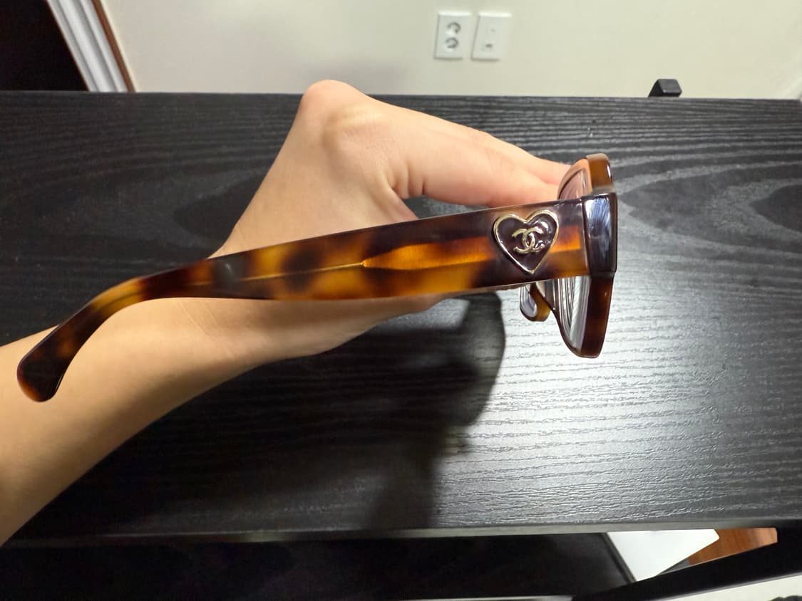 샤넬 하트스퀘어 안경 하바나 호피 상품이미지5