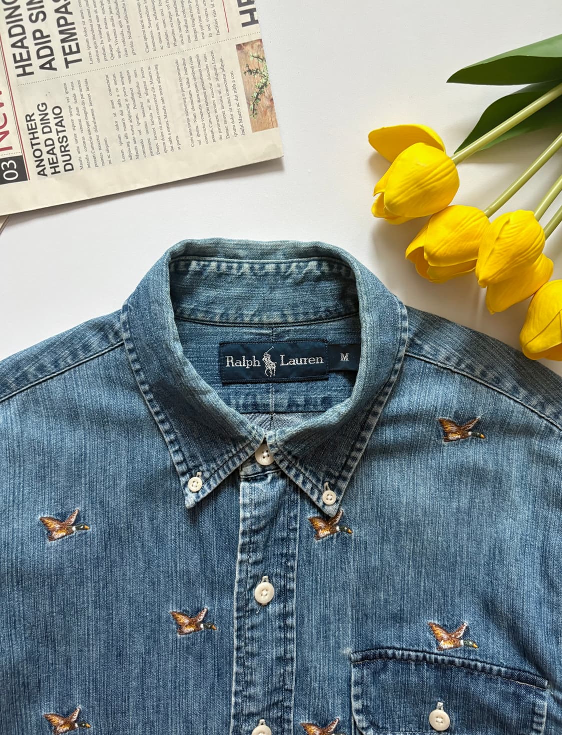 Polo 폴로랄프로렌 90's 청둥오리 데님 셔츠 상품이미지3