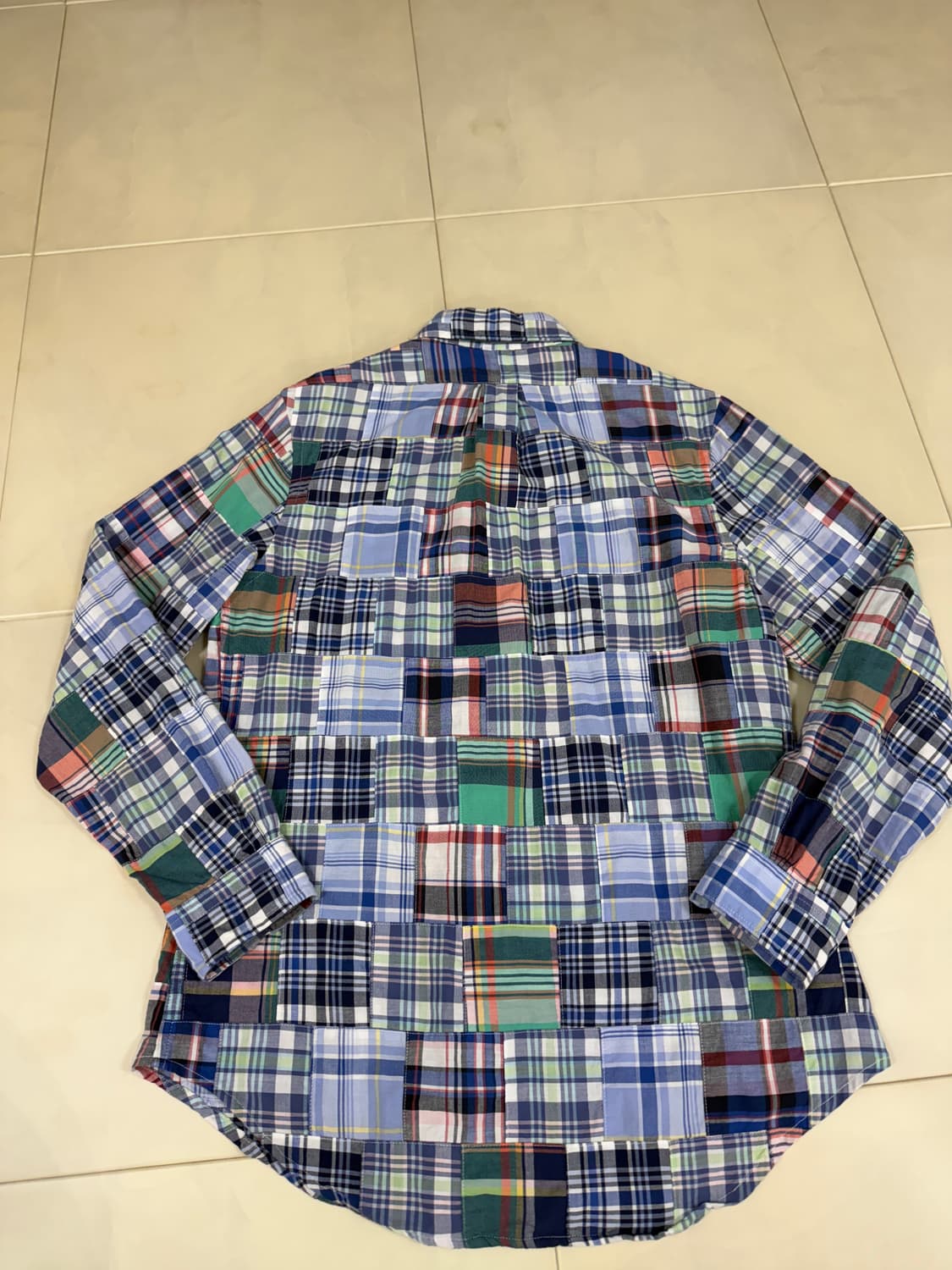 브룩스브라더스 마드라스 패치워크 셔츠 M(105) 상품이미지8