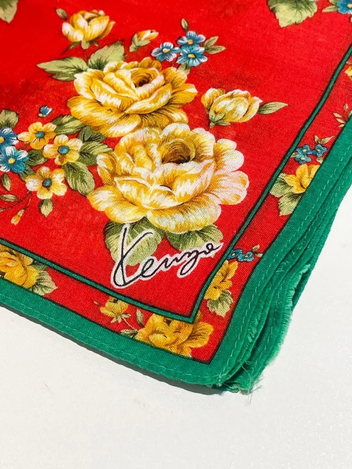 겐조 00s 재팬 플라워 패턴 쁘띠 손수건 A1467 상품이미지4