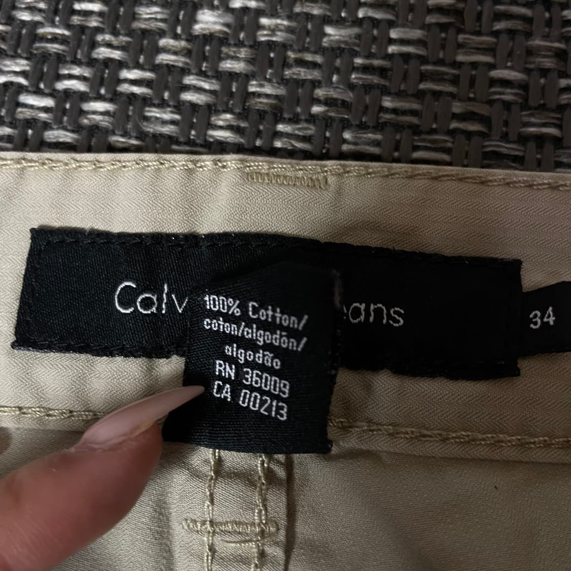 (34) 캘빈클라인 베이지 코튼 팬츠 상품이미지4