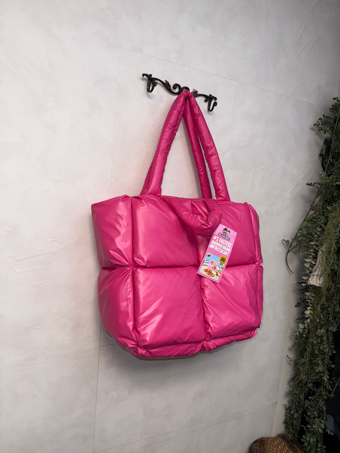 Belgian boys hot pink puffer tote bag  상품이미지2
