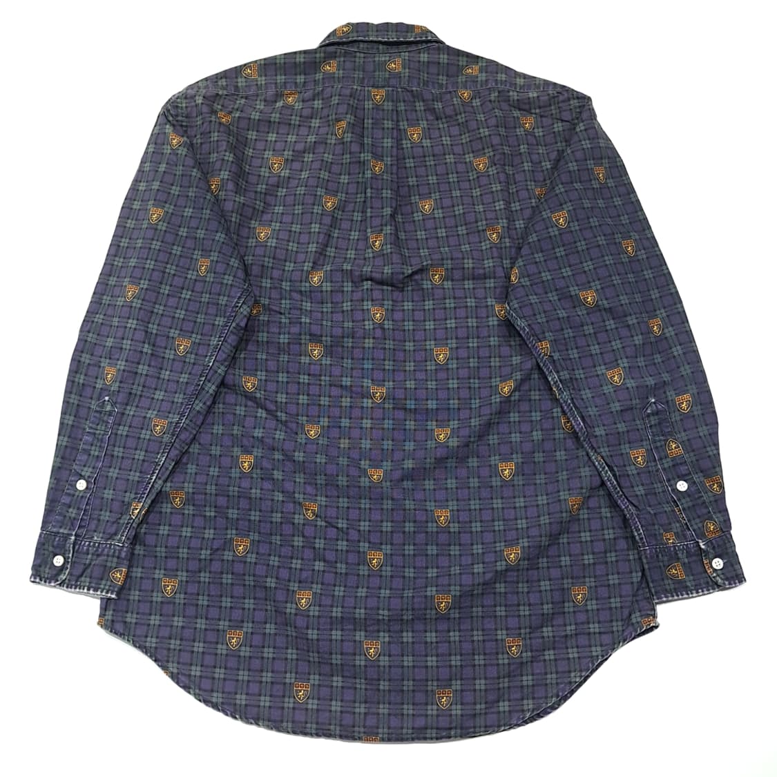 CK058 XL 폴로 90s 캐나다판 모던 블랙워치 크레스트 셔츠 남방 상품이미지6