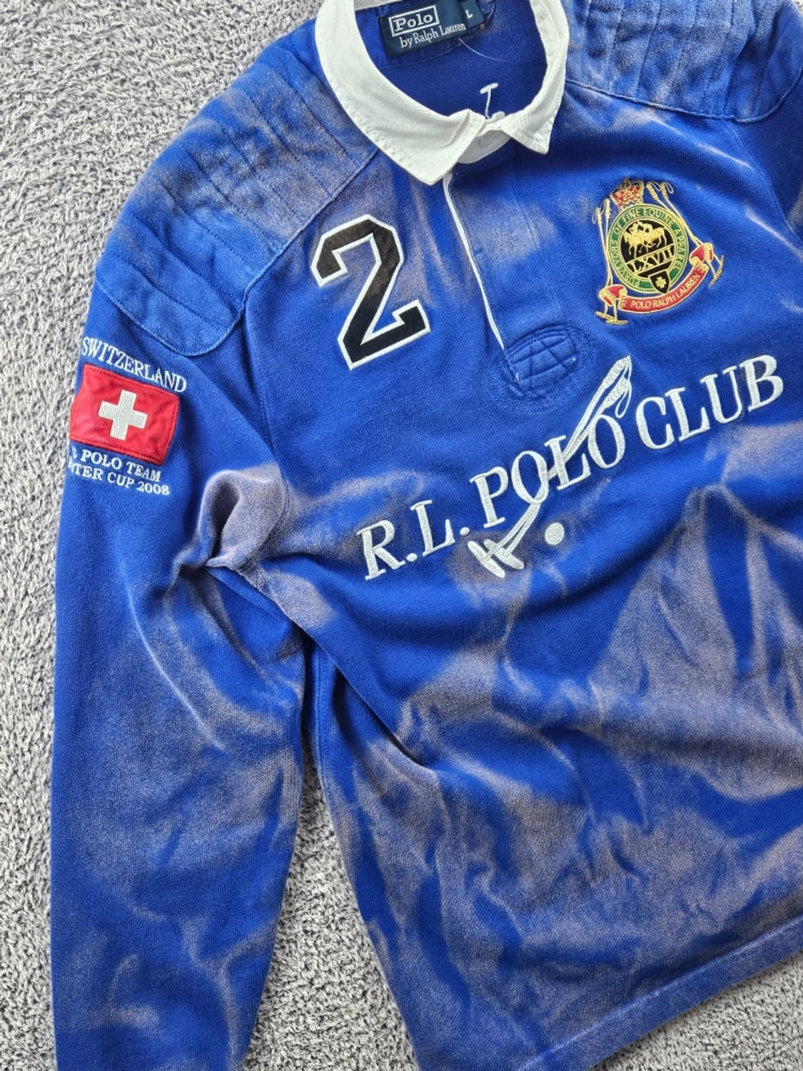 폴로랄프로렌 다잉 워시드 커스텀 럭비 티셔츠 ( L ) / 10995 상품이미지6