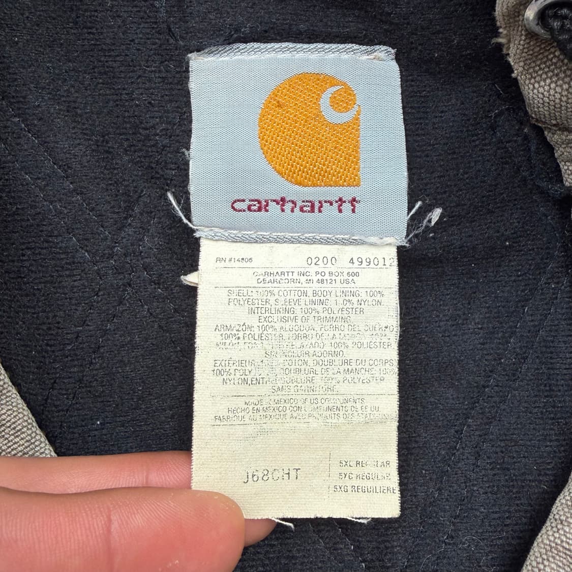 90s 칼하트 J68 CHT 액티브 자켓 OS 상품이미지7