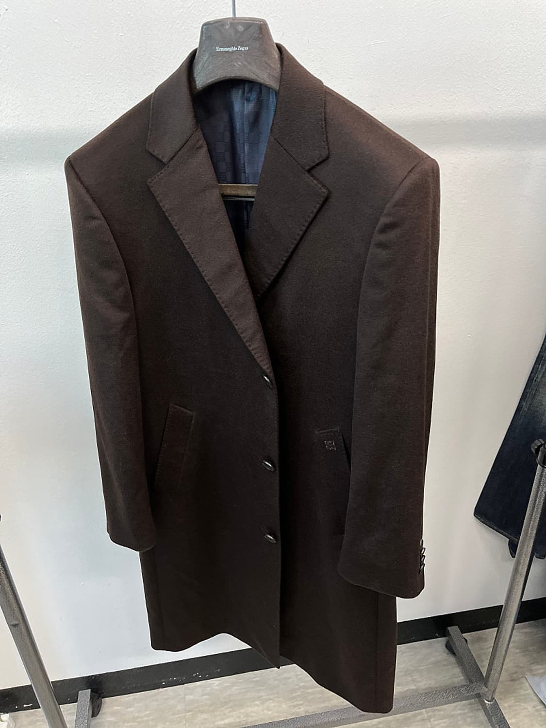100) 지방시 초코브라운 캐시미어100% 코트  상품이미지3