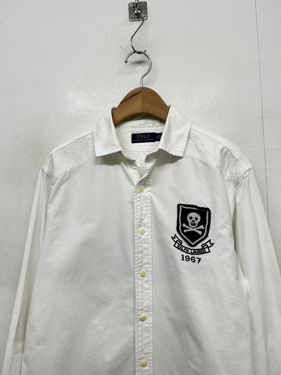 폴로 랄프로렌 화이트 해골 와펜 셔츠 상품이미지2